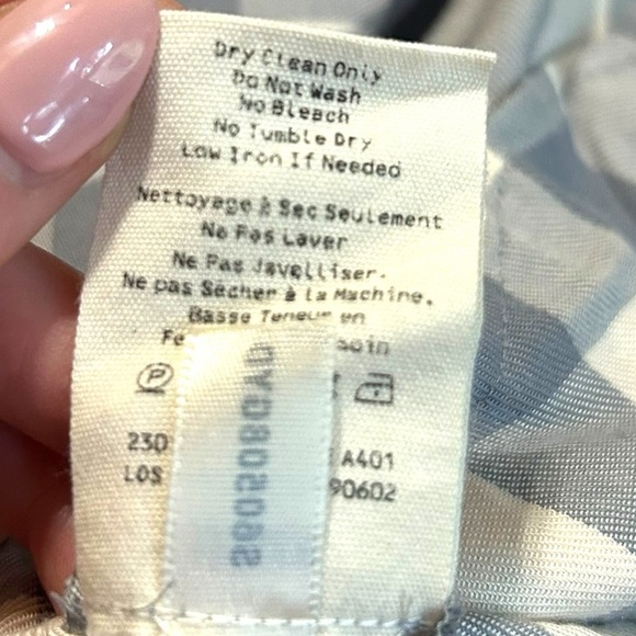 L’AGENCE Plaid Button Down shirt dress Long Sleeve Knee Length Size Small Gray - Picture 11 of 11